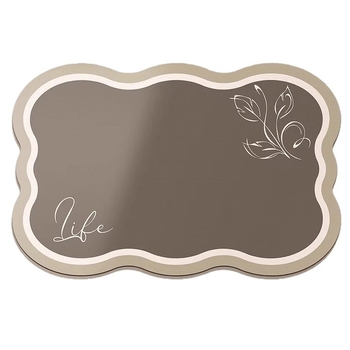 Kúpeľňová rohož s nepravidelným tvarom, protišmyková a savá, ručné pranie, do kúpeľne a kuchyne