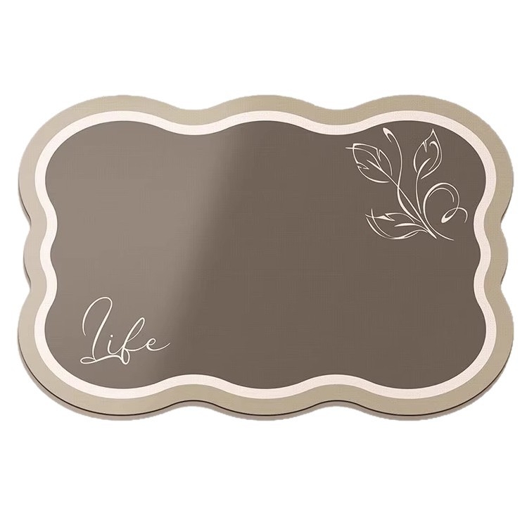 Kúpeľňová rohož s nepravidelným tvarom, protišmyková a savá, ručné pranie, do kúpeľne a kuchyne