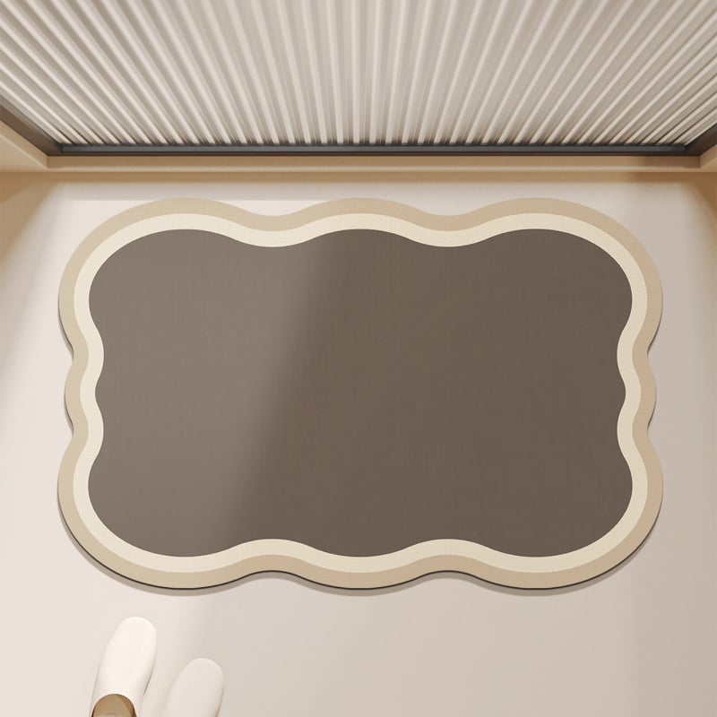 Kúpeľňová rohož s nepravidelným tvarom, protišmyková a savá, ručné pranie, do kúpeľne a kuchyne