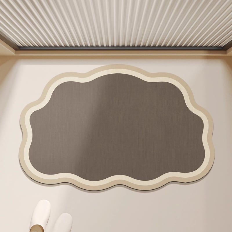 Kúpeľňová rohož s nepravidelným tvarom, protišmyková a savá, ručné pranie, do kúpeľne a kuchyne