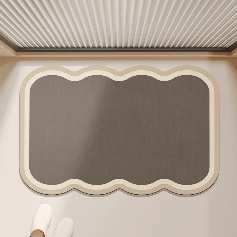 Kúpeľňová rohož s nepravidelným tvarom, protišmyková a savá, ručné pranie, do kúpeľne a kuchyne