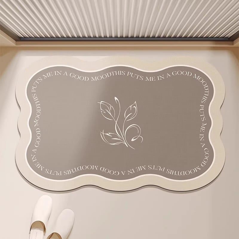 Kúpeľňová rohož s nepravidelným tvarom, protišmyková a savá, ručné pranie, do kúpeľne a kuchyne