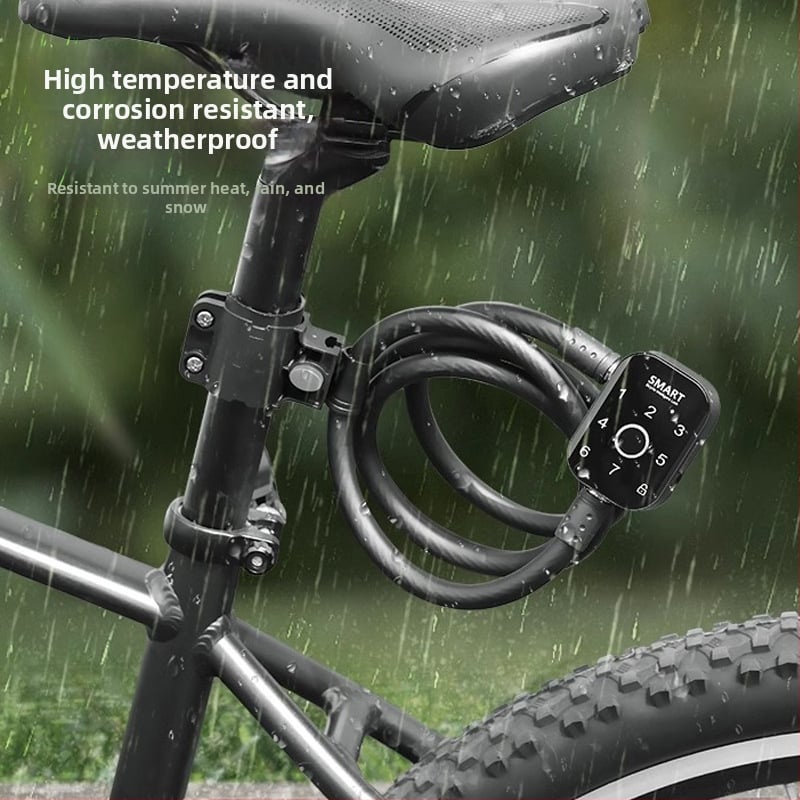 Dviračio pirštų atspaudų užraktas su slaptažodžiu – Išmanus užraktas elektriniams dviračiams, atsparus vandeniui, apsaugo nuo vagių ir įsilaužimo; Medžiaga: aliuminio lydinys; Svoris: 650 g; Modelis CS3GL; Stilius: Amerikos