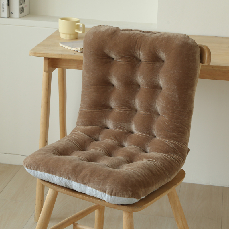 Sedacia podložka na kancelárske/počítačové kreslo, hustý teplý sametový povrch, PP bavlna výplň, jednofarebná, vlastné spracovanie, minimalistický štýl