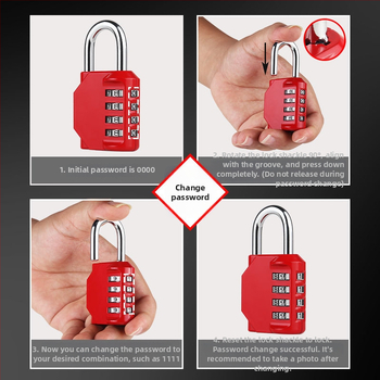 Aorma Medium Password Padlock – Nepremokavý, Odolný voči korózii, Proti krádeži, Vhodný pre batožinu, skrinky, batohy, rám bicykla a posilňovňu