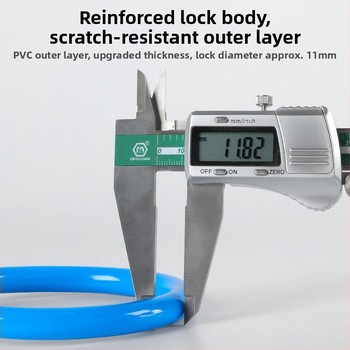 Good craftsman Key ring lock dviračiams – nešiojamas, apskritas, universalus, plieninis kabelis, vagystėms atsparus užraktas