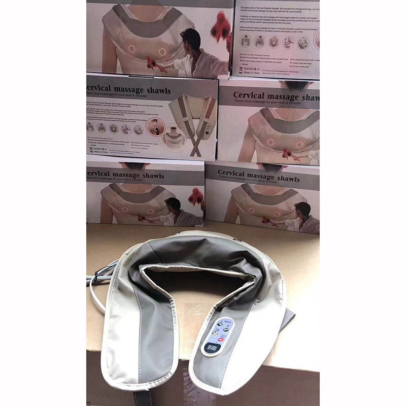 Aike Bear U tvarovaná masážna vankúš na krk a ramená, 2 masážne hlavy, 3. úroveň, káblové ovládanie, AC napájanie, vibrácie