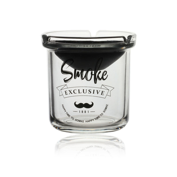 Sklenený popolník s viečkom, proti rozptylu popolov, viacúčelový (do auta, domova, kancelárie)