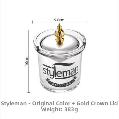 Sklenený popolník s viečkom, proti rozptylu popolov, viacúčelový (do auta, domova, kancelárie)