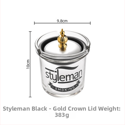 Sklenený popolník s viečkom, proti rozptylu popolov, viacúčelový (do auta, domova, kancelárie)