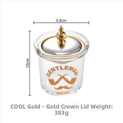 Sklenený popolník s viečkom, proti rozptylu popolov, viacúčelový (do auta, domova, kancelárie)