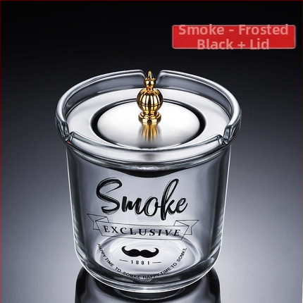 Sklenený popolník s viečkom, proti rozptylu popolov, viacúčelový (do auta, domova, kancelárie)