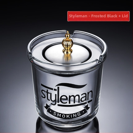 Sklenený popolník s viečkom, proti rozptylu popolov, viacúčelový (do auta, domova, kancelárie)