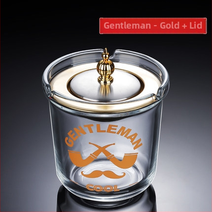 Sklenený popolník s viečkom, proti rozptylu popolov, viacúčelový (do auta, domova, kancelárie)