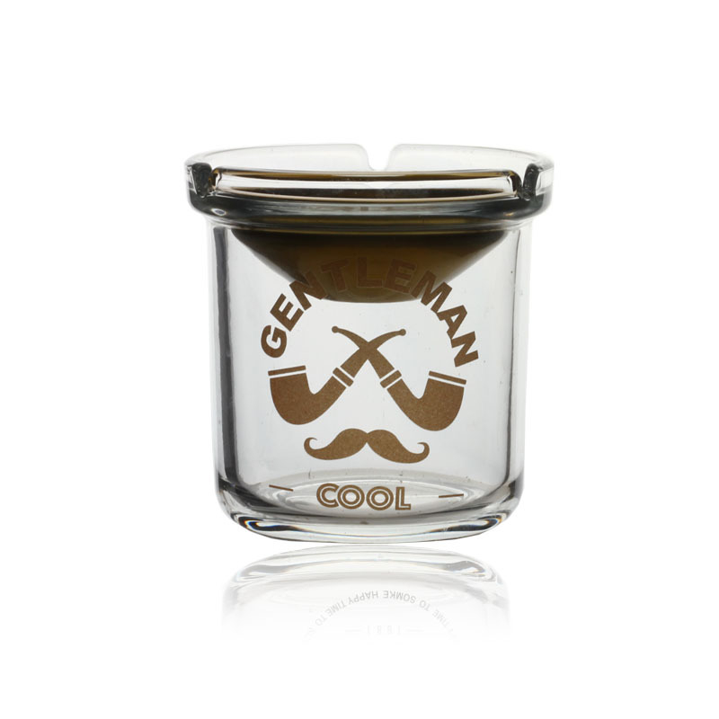 Sklenený popolník s viečkom, proti rozptylu popolov, viacúčelový (do auta, domova, kancelárie)