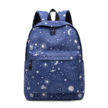 Unisex nylonový batoh, vodeodolný, geometrický vzor, polyesterová výstelka, popruh s vzdušnou vankúšou pre školské použitie