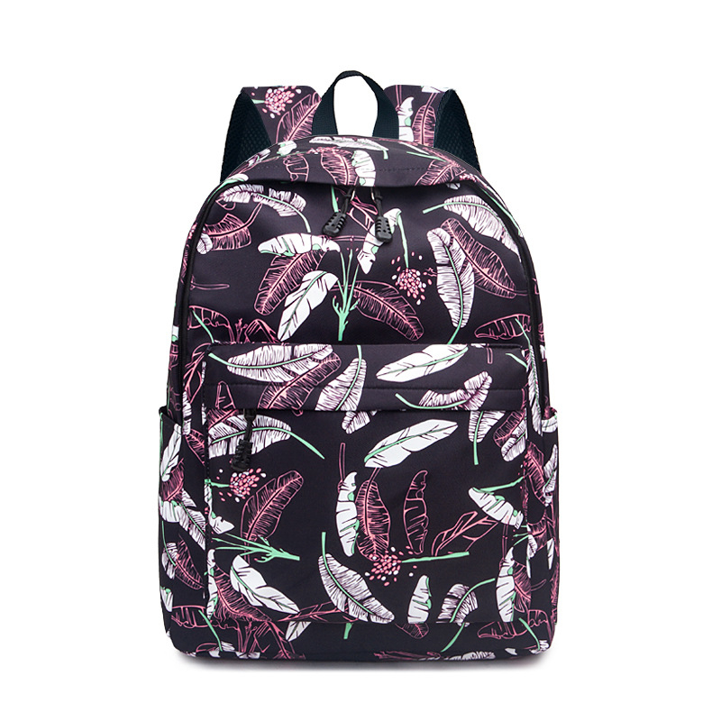 Unisex nylonový batoh, vodeodolný, geometrický vzor, polyesterová výstelka, popruh s vzdušnou vankúšou pre školské použitie