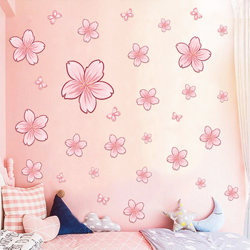 Nálepka na stenu s kvetmi – vodotesný PVC, samo-lepiaca dekorácia do obývačky a spálne, moderný minimalistický štýl