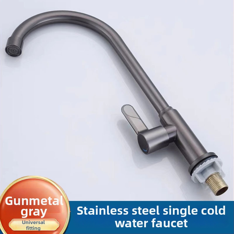 Kuchynský kohút Seamans, model XMS-3811H, nerezová oceľ, 1,6 MPa, keramický ventil