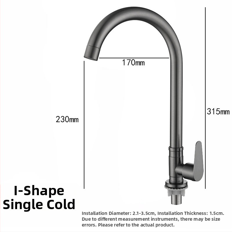 Kuchynský kohút Seamans, model XMS-3811H, nerezová oceľ, 1,6 MPa, keramický ventil