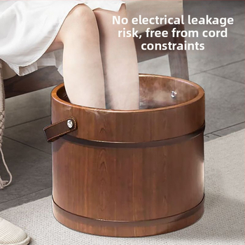 Cypresové drevené vedro na namáčanie chodidiel – model whm1014