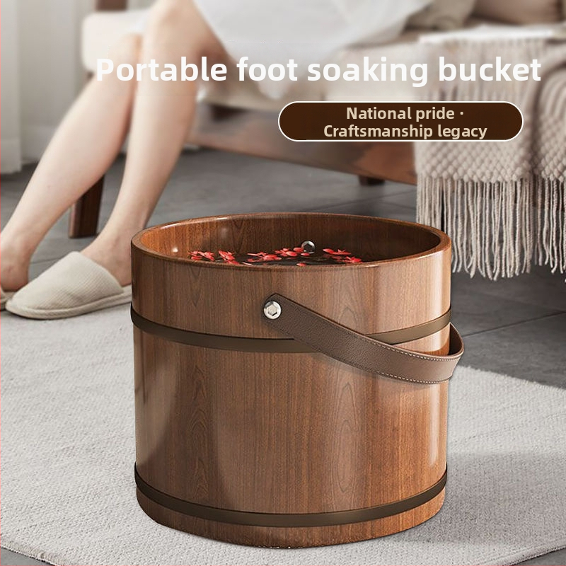 Cypresové drevené vedro na namáčanie chodidiel – model whm1014