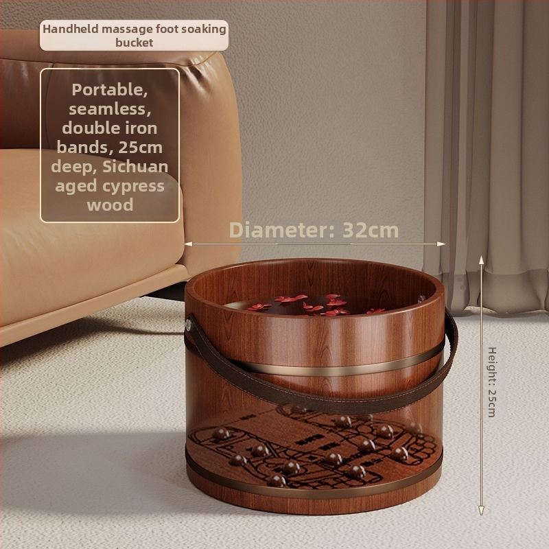 Cypresové drevené vedro na namáčanie chodidiel – model whm1014