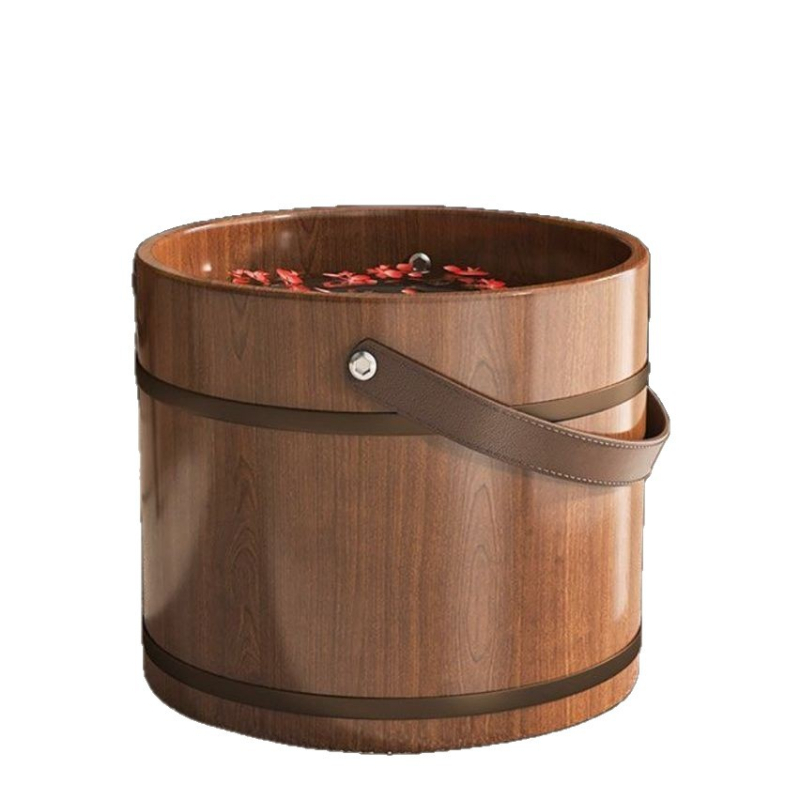 Cypresové drevené vedro na namáčanie chodidiel – model whm1014