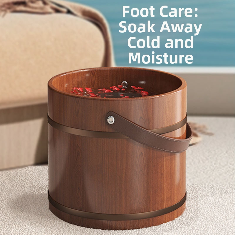Cypresové drevené vedro na namáčanie chodidiel – model whm1014