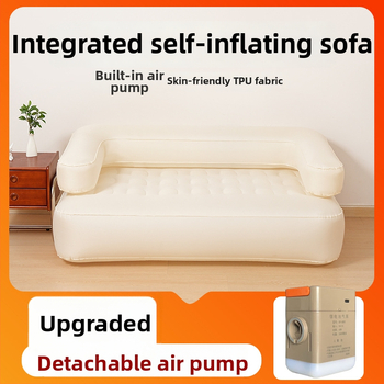 Vonkajšia nafukovacia pohovka-posteľ s jedným tlačidlom nafúknutia, výškovo nastaviteľná, dizajn päť v jednom, ekologické PVC, hmotnosť 5,2 kg