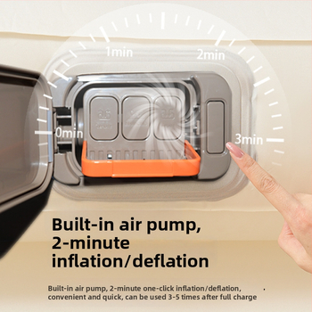 Vonkajšia nafukovacia pohovka-posteľ s jedným tlačidlom nafúknutia, výškovo nastaviteľná, dizajn päť v jednom, ekologické PVC, hmotnosť 5,2 kg