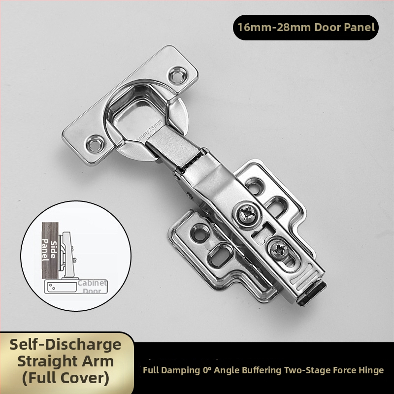 Pánt s pevnou doskou pre dvierka skrinky a šatníka s tlmením a hydraulickou pružinou (Model HB-thick plate hinge; Materiál: 304 nerezová oceľ; Povrch: leštený; Značka: TIANJULE)