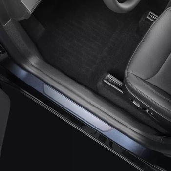 Ochranná platňa prahov dverí pre Tesla Model Y, špecifická pre model, YS-01, TPE materiál, možnosť prispôsobenia