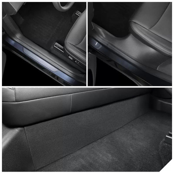 Ochranná platňa prahov dverí pre Tesla Model Y, špecifická pre model, YS-01, TPE materiál, možnosť prispôsobenia