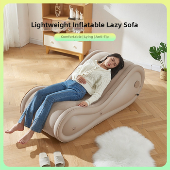 Okadu Nafukovacia pohovka – flokované PVC, pre dospelých, prispôsobiteľná, tvar S, moderný minimalistický štýl