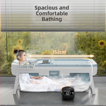 Elektricky vyhrievaná skladacia vaňa pre dospelých – parná vaňa na celé telo, domáce použitie
