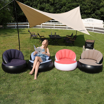 Nafukovacie lehátko v tvare mušle, skladacie pre vonkajšie použitie, prenosné, ekologické PVC