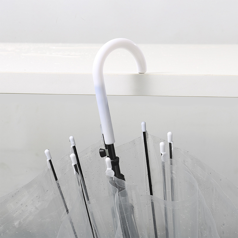 Dáždnik s dlhým držadlom a poloautomatickým otváraním, 8 oceľových ramien, UPF 40+, polomer 42–52 cm