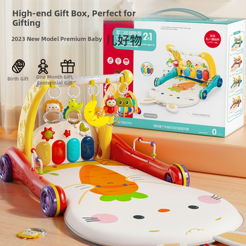 Detské pedálové klavírne chodítko – dvojúčelová hudobná vzdelávacia hračka pre 0–3 roky, z plastu