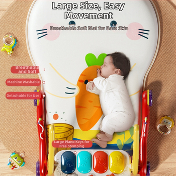 Detské pedálové klavírne chodítko – dvojúčelová hudobná vzdelávacia hračka pre 0–3 roky, z plastu