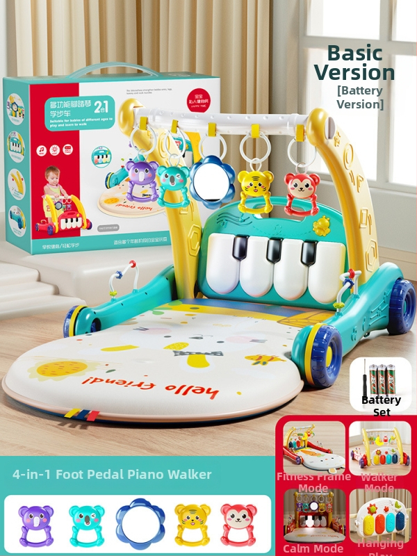 Detské pedálové klavírne chodítko – dvojúčelová hudobná vzdelávacia hračka pre 0–3 roky, z plastu