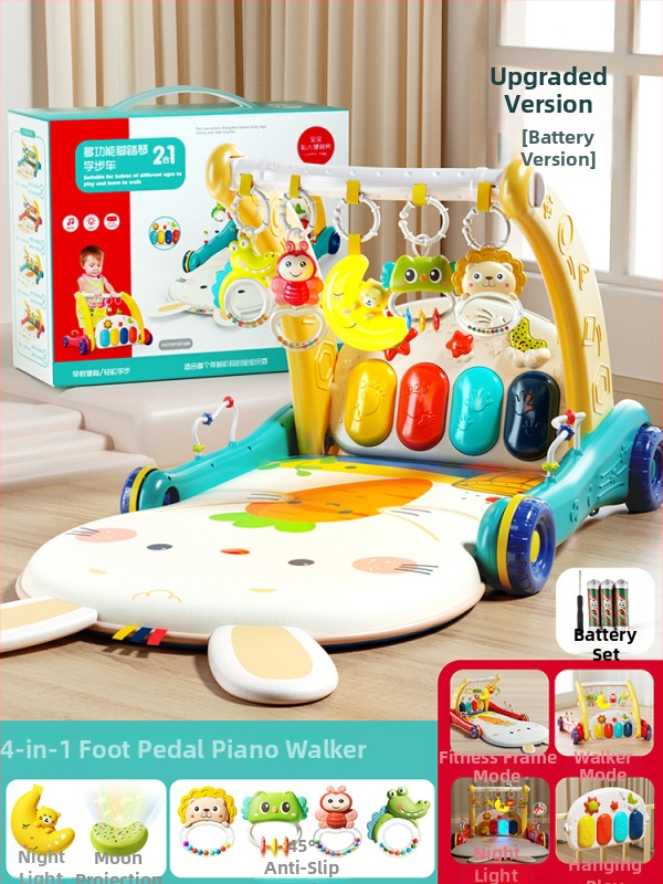 Detské pedálové klavírne chodítko – dvojúčelová hudobná vzdelávacia hračka pre 0–3 roky, z plastu