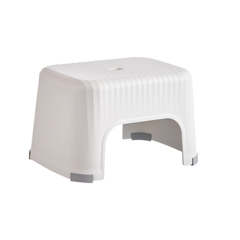 Plastová stolička do kúpeľne pre deti, protišmyková, zosilnená, štvorcový dizajn, materiál PP+TPR