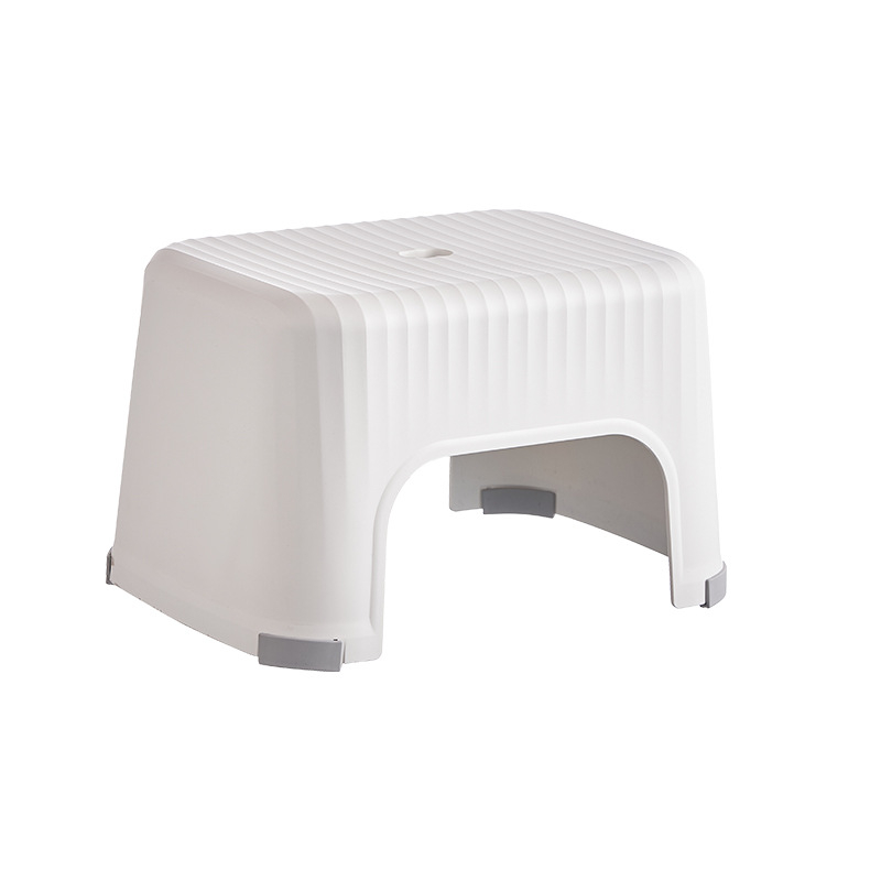 Plastová stolička do kúpeľne pre deti, protišmyková, zosilnená, štvorcový dizajn, materiál PP+TPR