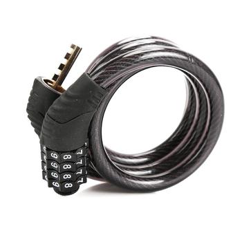 Horský bicykel štvordigitová kombinačná zámka s kovovým reťazom