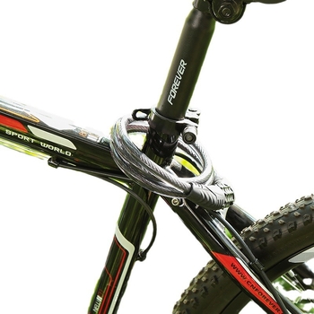 Horský bicykel štvordigitová kombinačná zámka s kovovým reťazom