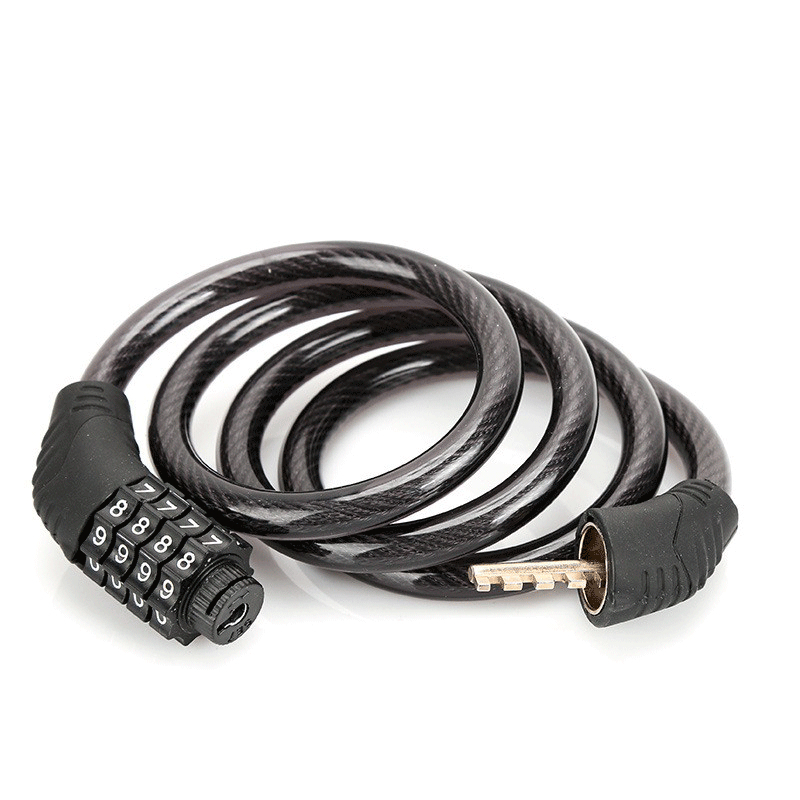 Kalnų dviratis keturių skaitmenų kombinuotas užraktas su metaline grandine