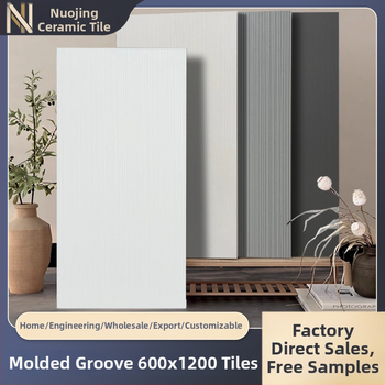 Vnútorná stena dlaždice s drážkovaným vzorom, matný povrch, protišmykové, moderný minimalistický štýl, dlaždica s imitáciou antickej, do obývacej izby