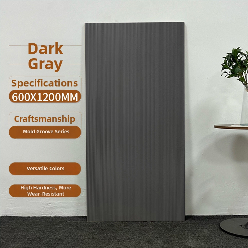 Vnútorná stena dlaždice s drážkovaným vzorom, matný povrch, protišmykové, moderný minimalistický štýl, dlaždica s imitáciou antickej, do obývacej izby