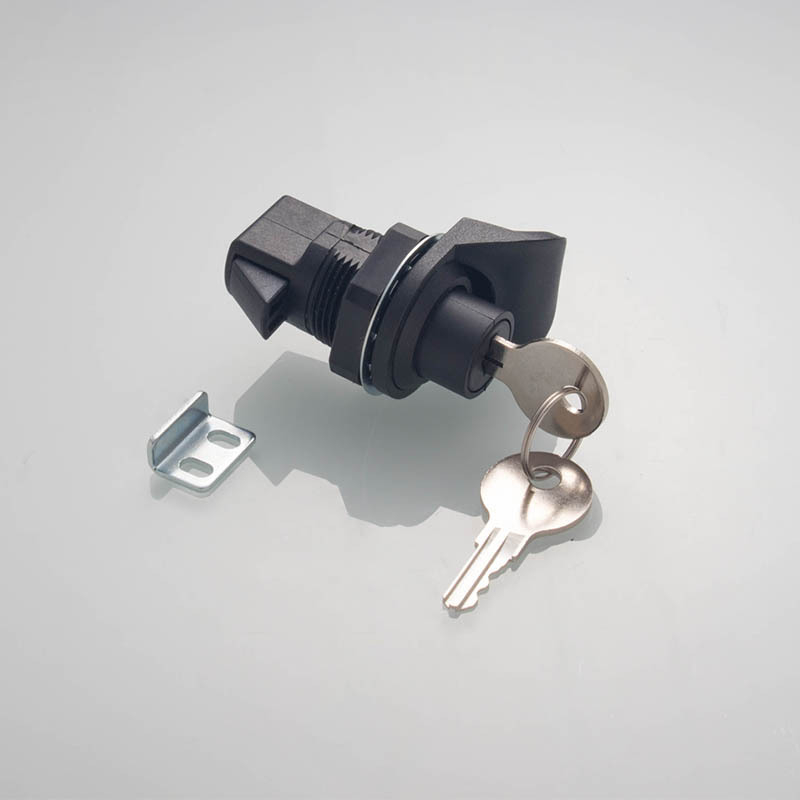 Hengzhu MS750 Zámok na dvere elektro-skriňe – plastový tlačítkový zámok, Ball lock, PA6